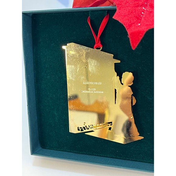 BALDWIN Smithsonian Ornament Gold Laser Cut Enamel Kids Hanging Stockings 1999 - Picture 4 of 6